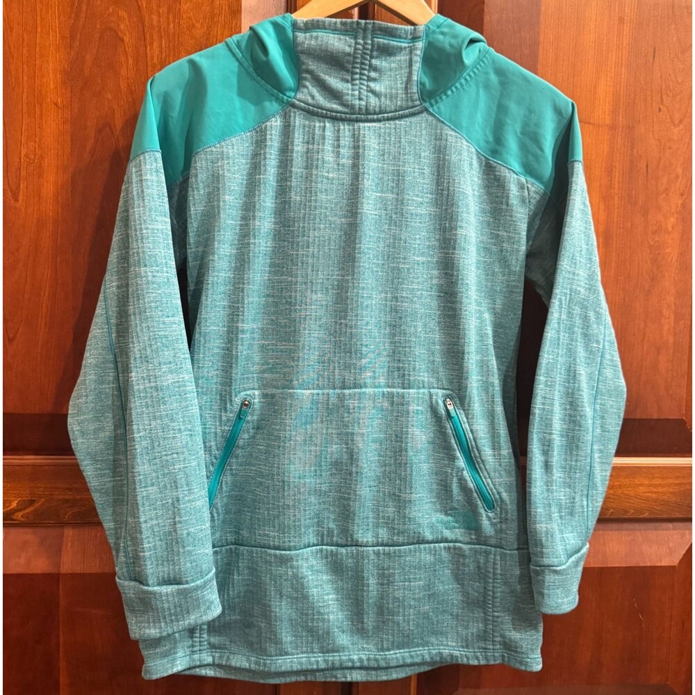 The North Face Women's Dynamix Hoodie Teal Heather Weather Resistant Medium